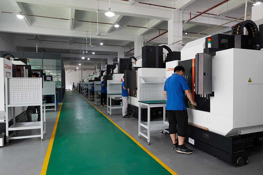 3 axis,4 axis, and 5 axis CNC Machining workshop of Precision Machining Factory 
